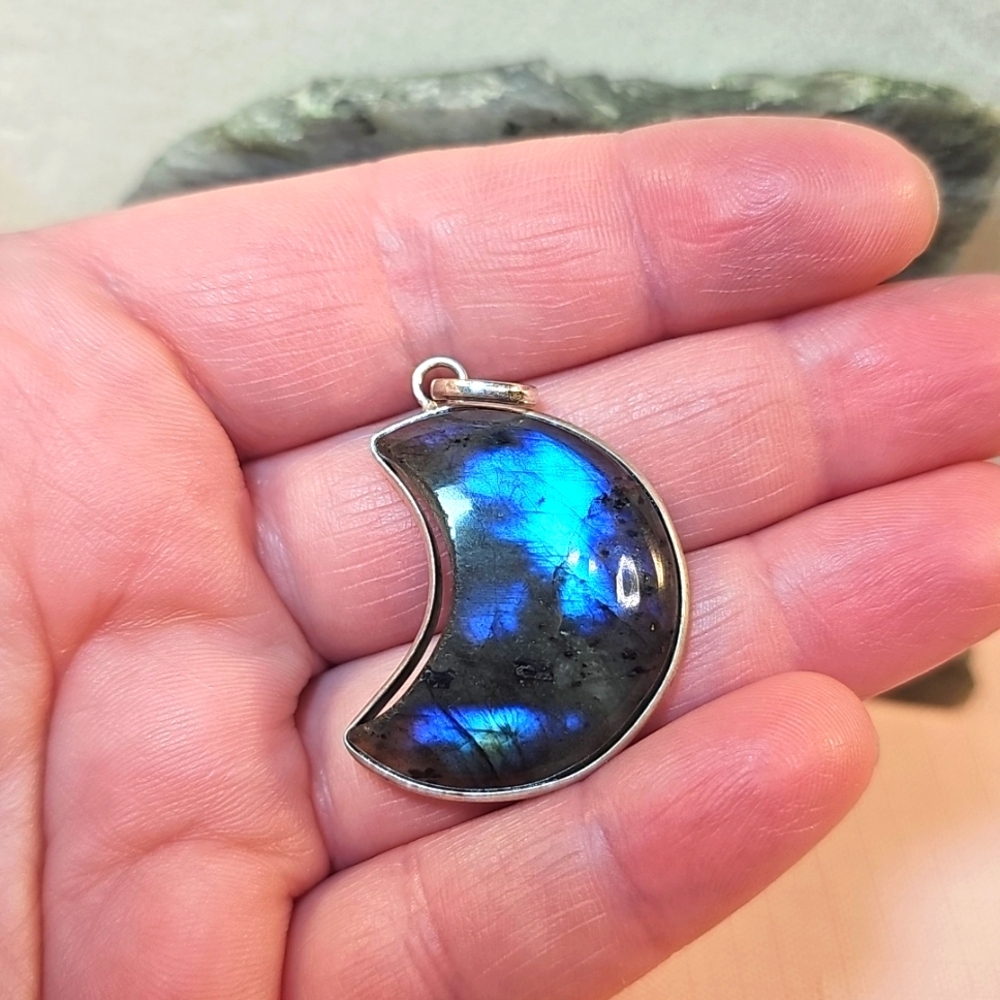 Labradorite Pendant Silver 925 Necklace